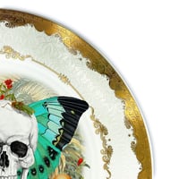 Image 3 of Skull N Wings - Large Fine China Plate - #0772