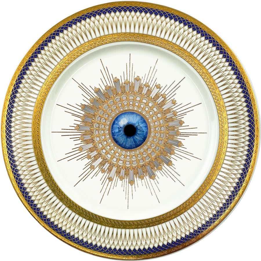 Image of Firenze burst - Large Fine China Plate - #0774