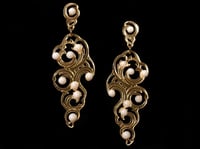 NUAGES MIROIR DÉCORÈ Earring - Créme Vintage Glass