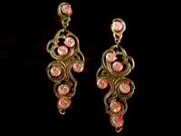 Image 1 of NUAGES MIROIR DÉCORÈ Earring - with Red Dream Glitter