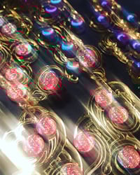 Image 3 of NUAGES MIROIR DÉCORÈ Earring - with Red Dream Glitter