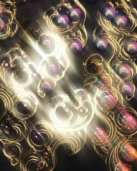 Image 3 of NUAGES MIROIR DÉCORÈ Earring - Purple Vintage Swarovski