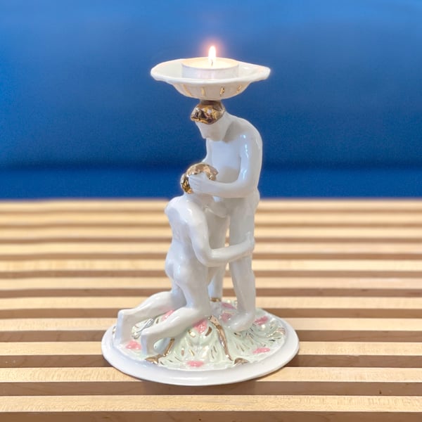 Image of Sexy Candle Holders with 22Kt Gold