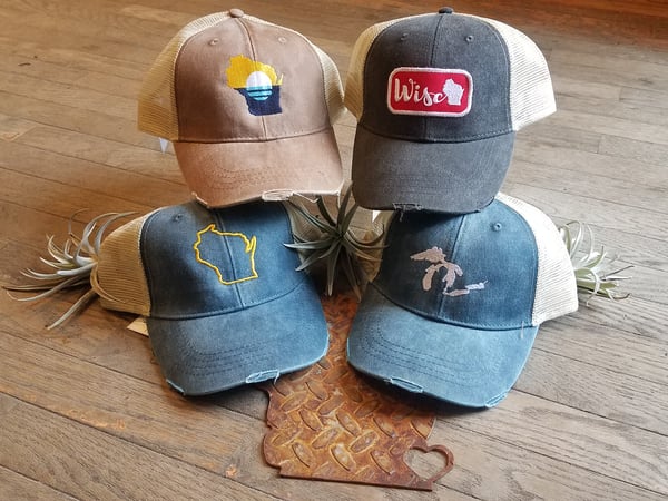 Image of Wisconsin Snap back Trucker Hats