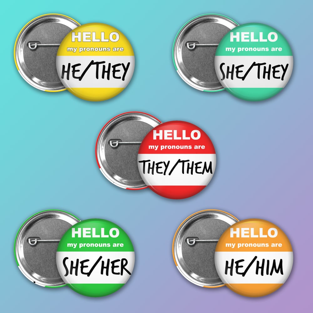 Pronoun Pinback Buttons