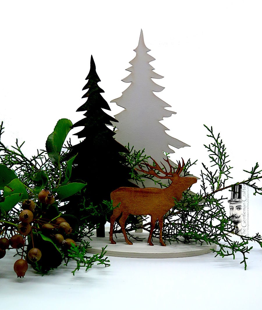 Image of Winter Trees and Deer Kit