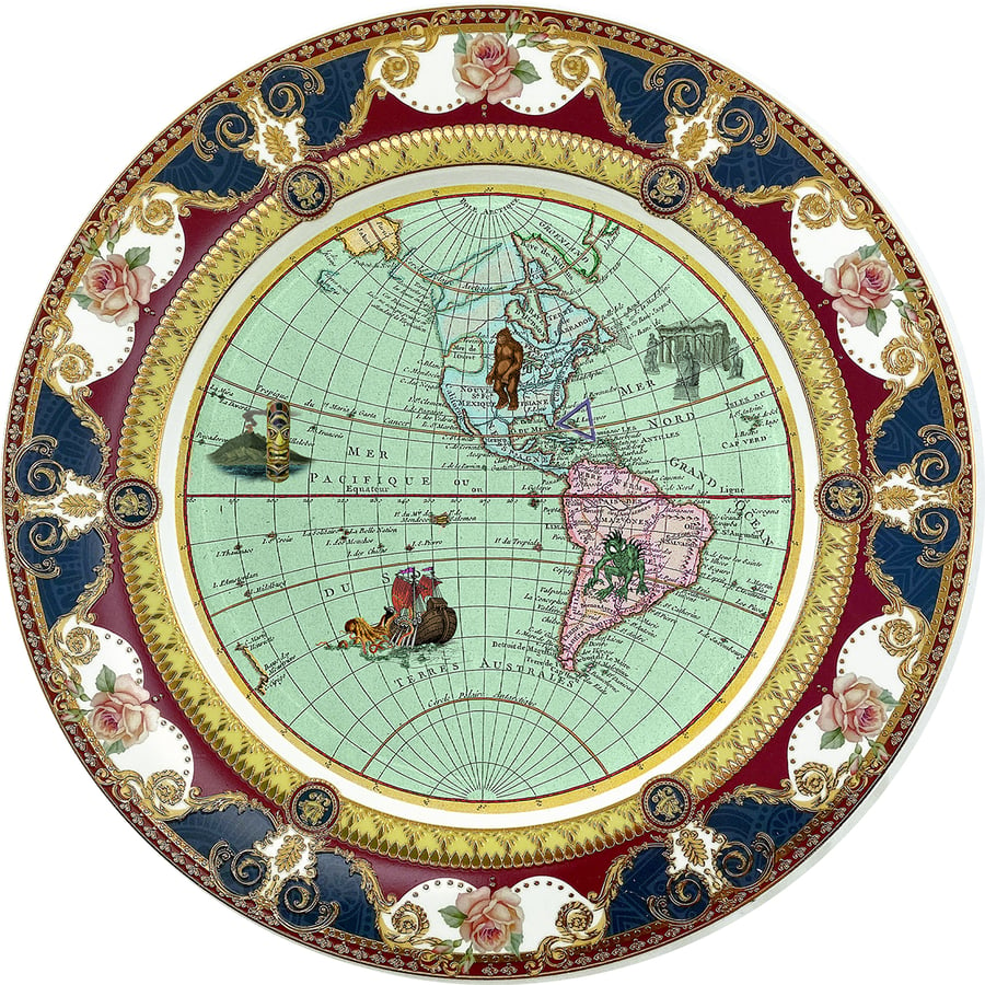 Image of Mysterious World I- Large Fine China Plate - #0777