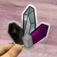 Image 1 of Asexual & Demisexual Pride Crystals