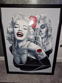 Image 1 of MARYLYN MONROE RED LIPS GLOSSY PRINT