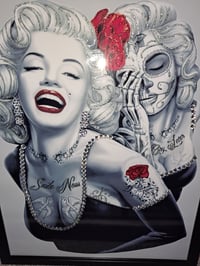 Image 2 of MARYLYN MONROE RED LIPS GLOSSY PRINT