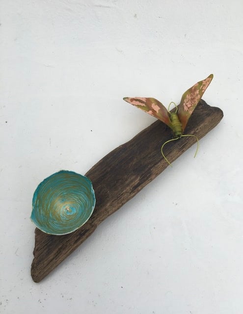 Hedgerow Moth 2 on Driftwood 