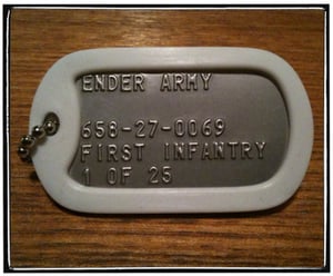 Image of ENDER ARMY Dog Tag!