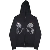 Image 1 of Angel Devil Skeleton Zip Up