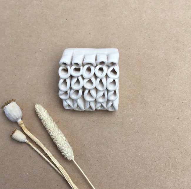 Textures (3) - broche en céramique 