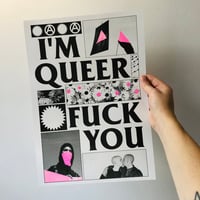 I'M QUEER FUCK YOU A3 riso print