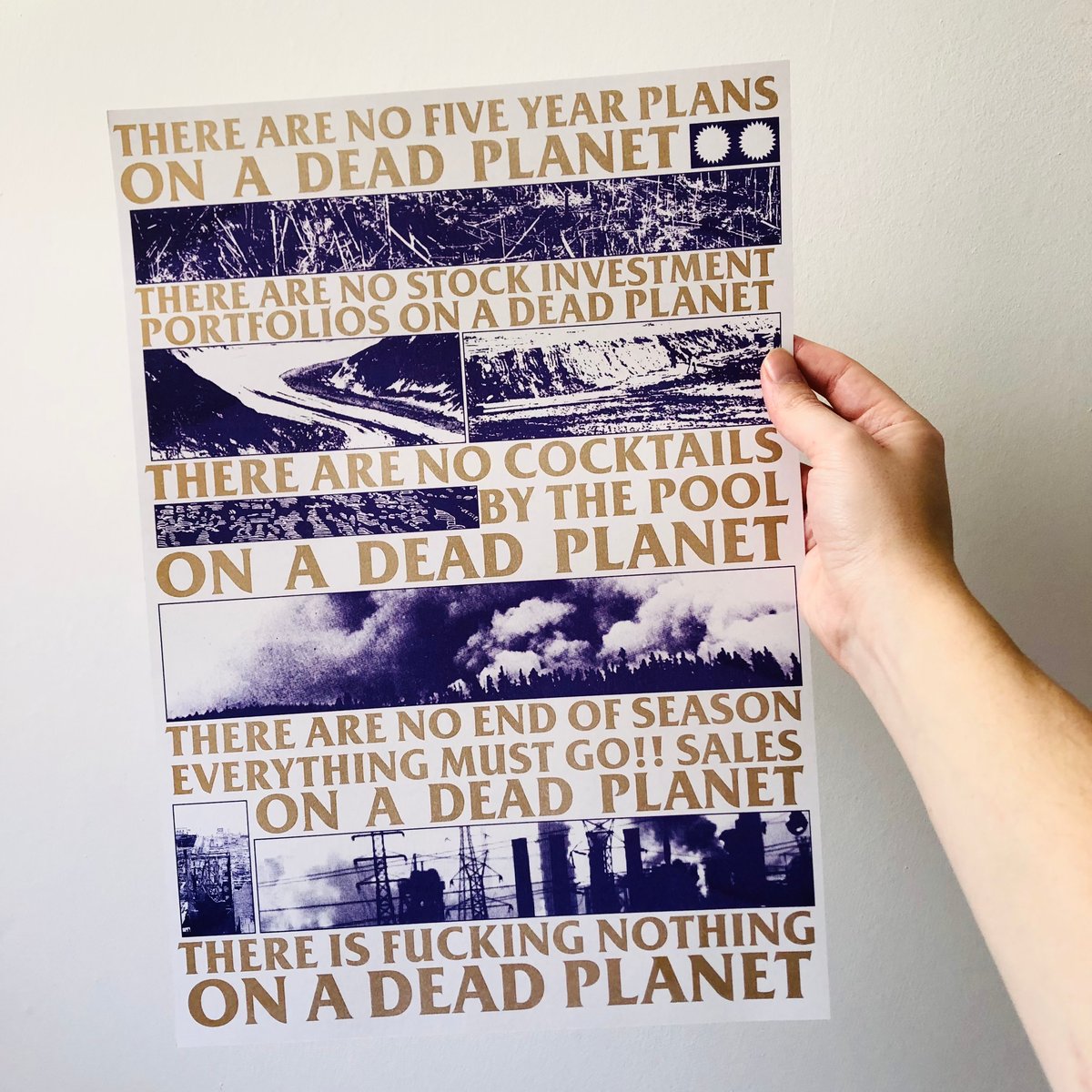 Image of NOTHING ON A DEAD PLANET A3 riso print