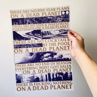 NOTHING ON A DEAD PLANET A3 riso print