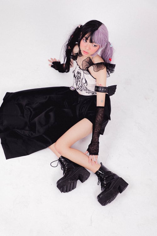 Image of Genesis Noir Asymmetrical Skirt