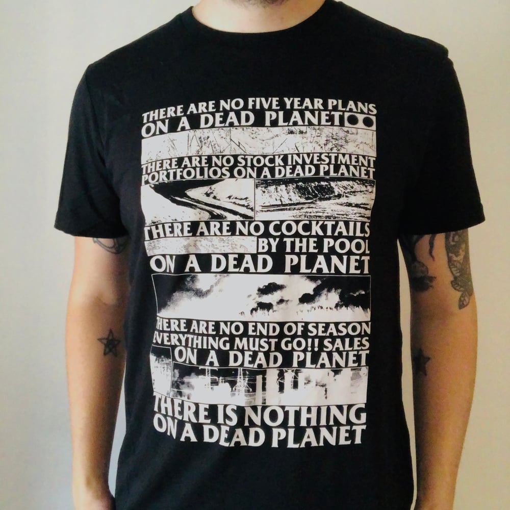 Image of NOTHING ON A DEAD PLANET black T-shirt