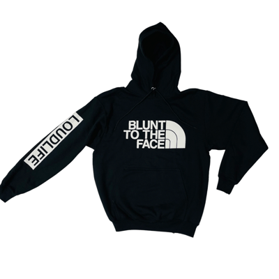 Image of Blunt to the face hoodie (black/white)