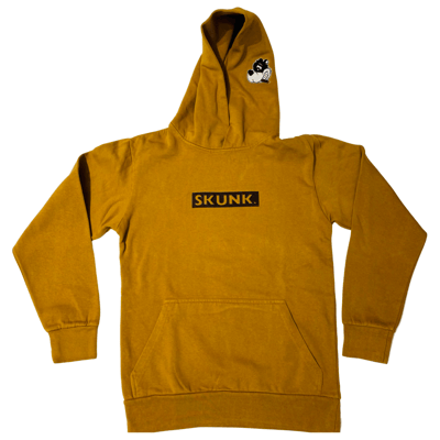 Image of Skunk. box logo hoodie (PeanutButter/brown)