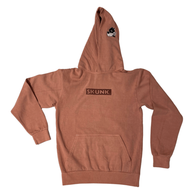 Image of Skunk. box logo hoodie (Salmon)