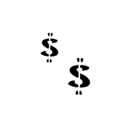 dollar sign stencil