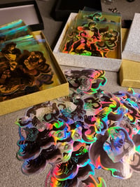 Image 5 of Noir - stickers set - 6 pieces ! 3 gold 3 holo