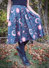 Gold Celestial midi skirt
