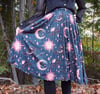 Gold Celestial midi skirt