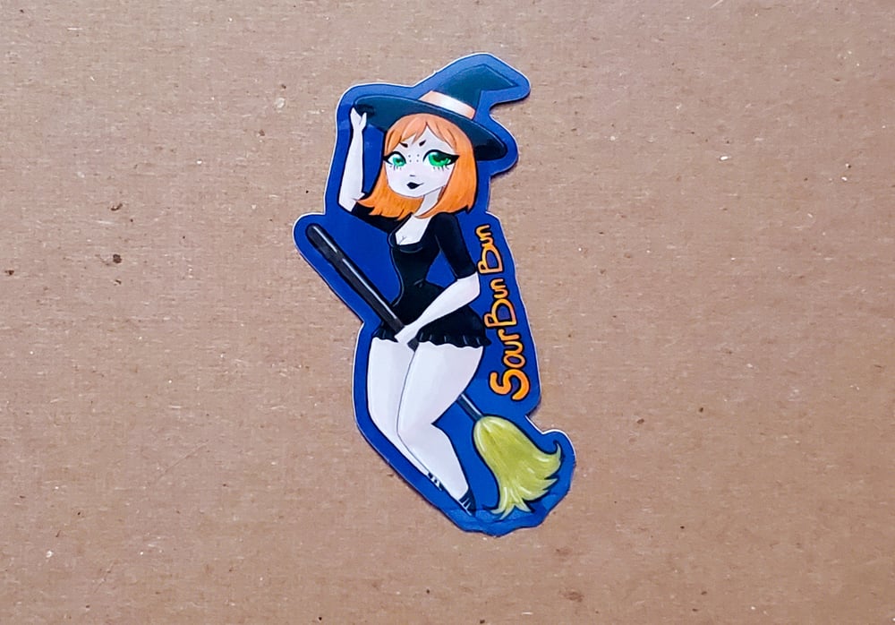 Image of Pumpkin Witch Vinyl Sticker