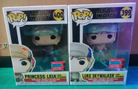 Image 1 of Luke & Leia Jedi Training Funko Pops