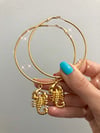 GOLD SCORPION HOOP EARRINGS