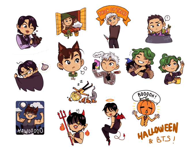 Stickers HALLOWEEN - BTS