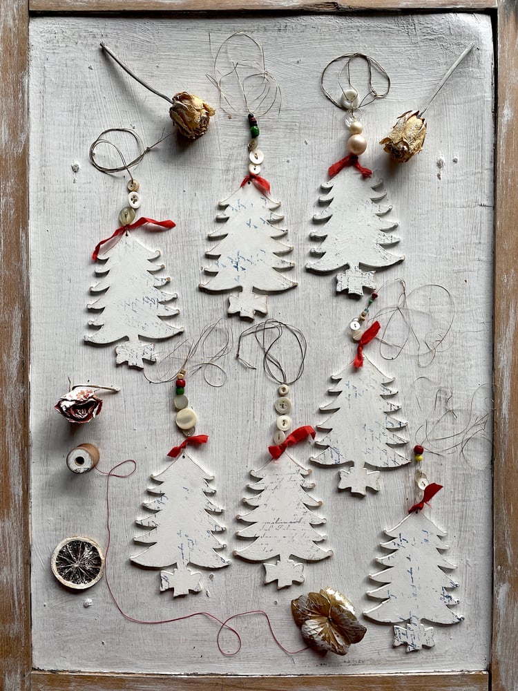 Image of Christmas Tree  wooden decoration