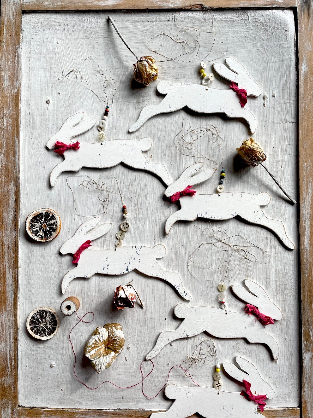 Image of Lovely Hare Wooden Decoration