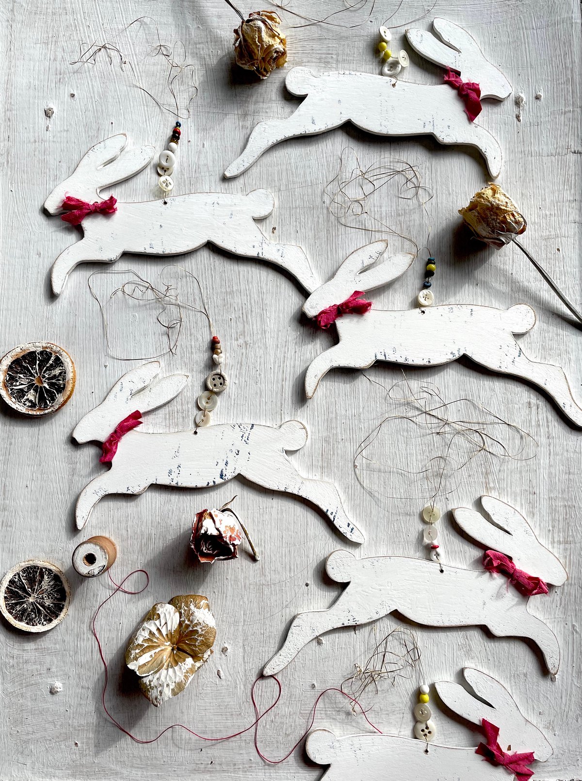 Image of Lovely Hare Wooden Decoration