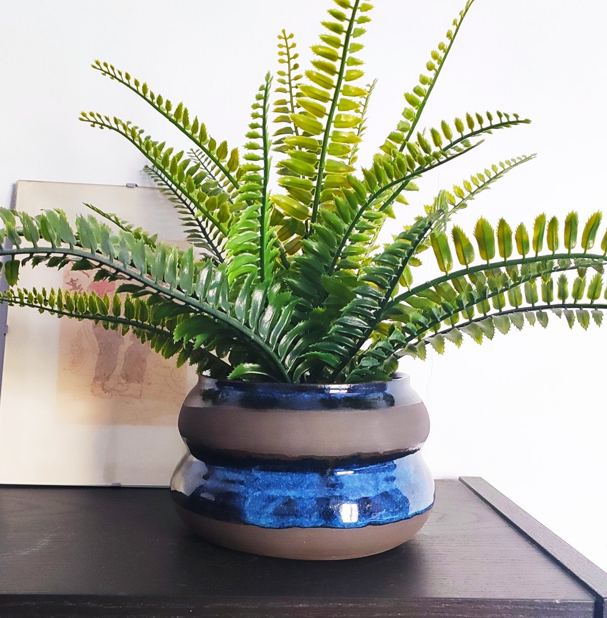 Image of Pot à plantes bleu