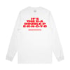JUST STEP TEE (WHITE/RED)