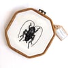Longhorn Beetle Hand Embroidered Hoop Art - Betty's Delights