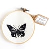 Birdwing Butterfly Hand Embroidered Hoop Art - Betty's Delights