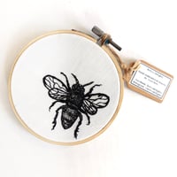 Image 1 of Bumblebee Hand Embroidered Hoop Art - Betty's Delights