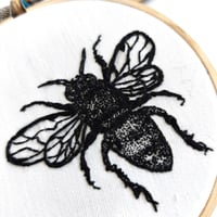 Image 2 of Bumblebee Hand Embroidered Hoop Art - Betty's Delights
