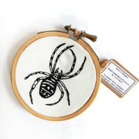 Image 1 of Orb Weaver Hand Embroidered Hoop Art - Betty's Delights