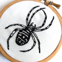 Image 2 of Orb Weaver Hand Embroidered Hoop Art - Betty's Delights