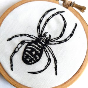 Image of Orb Weaver Hand Embroidered Hoop Art - Betty's Delights