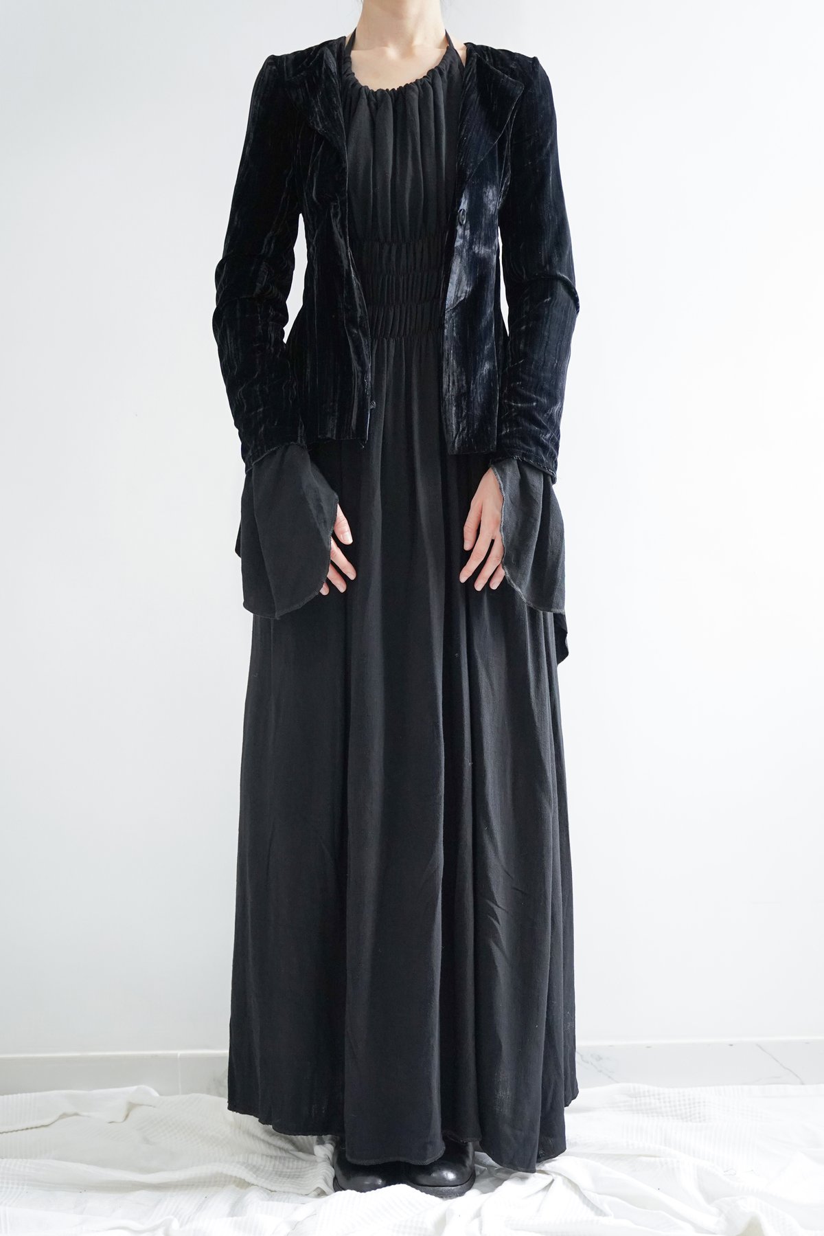 Image of Lilian Blazer & Jacket in Black Velvet 