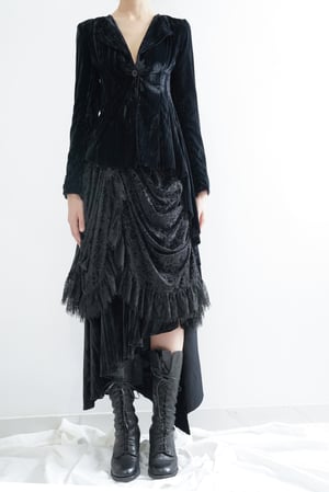 Image of Lilian Blazer & Jacket in Black Velvet 
