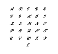 fancy alphabet stencil pack
