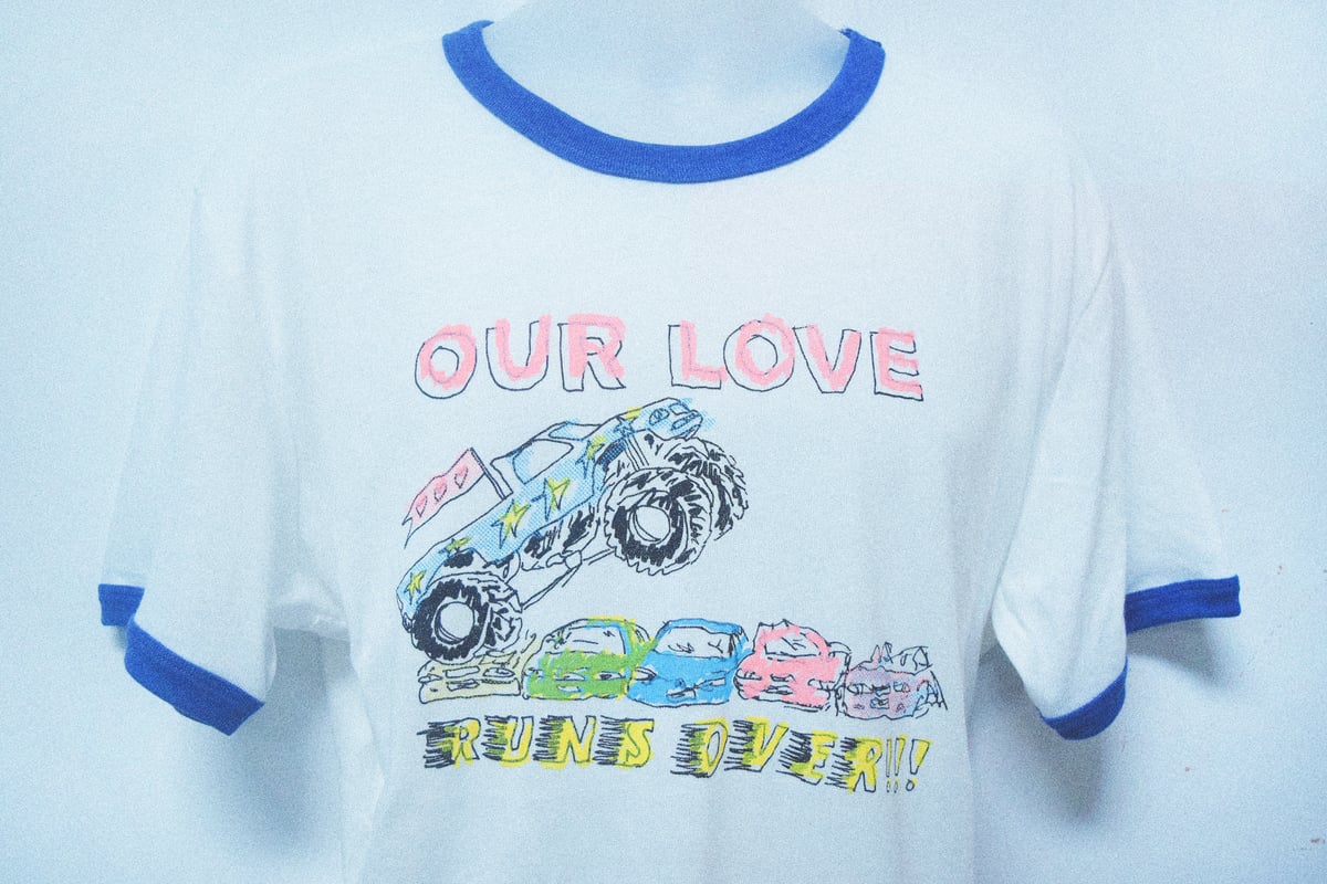 Image of OUR LOVE RUNS OVER ***EXTRA HOT CLUB MIX COLLAB*** [EXTRA SOFT RINGER TEE]